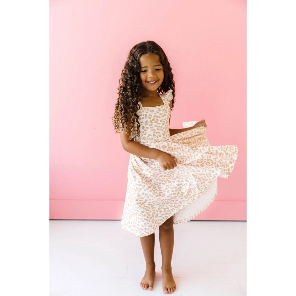 Ollie Jay Girl Leopard Print Circle Dress Pockets Size 10